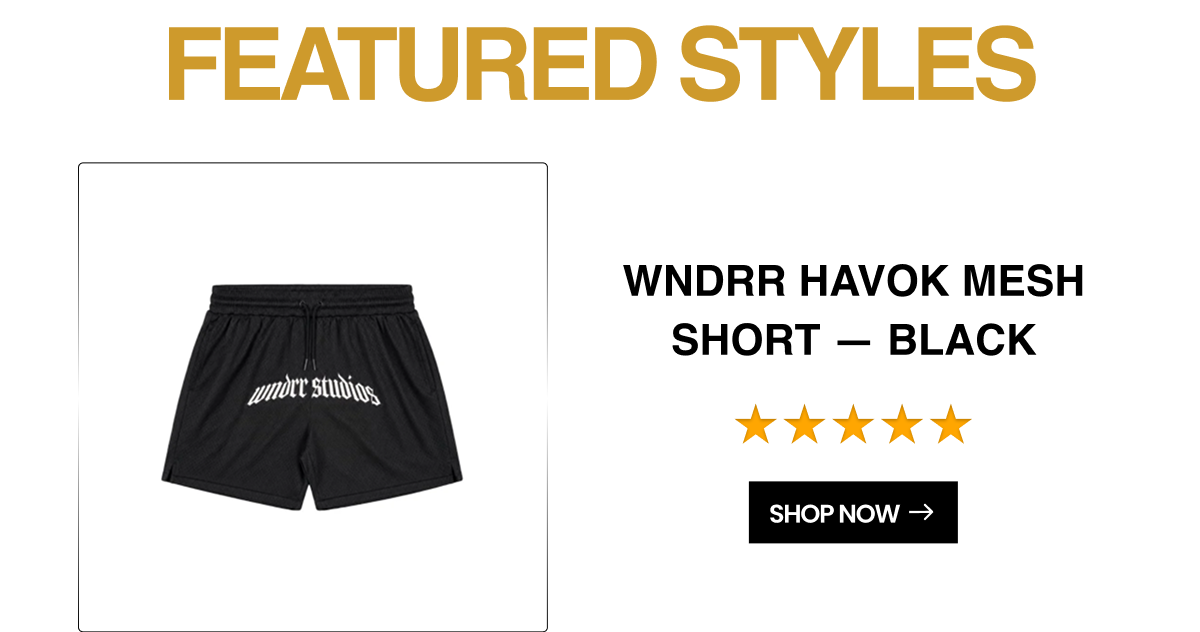 WNDRR Havok MESH Short - Black