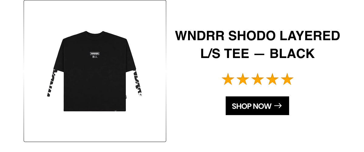 WNDRR Shodo Layered L/S Tee - Black