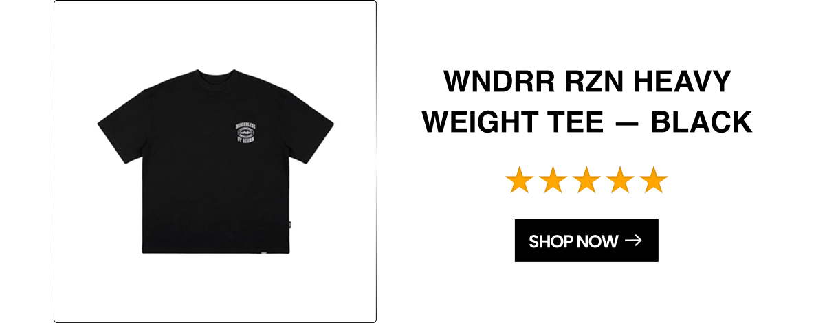 WNDRR RZN Heavy Weight Tee - Black