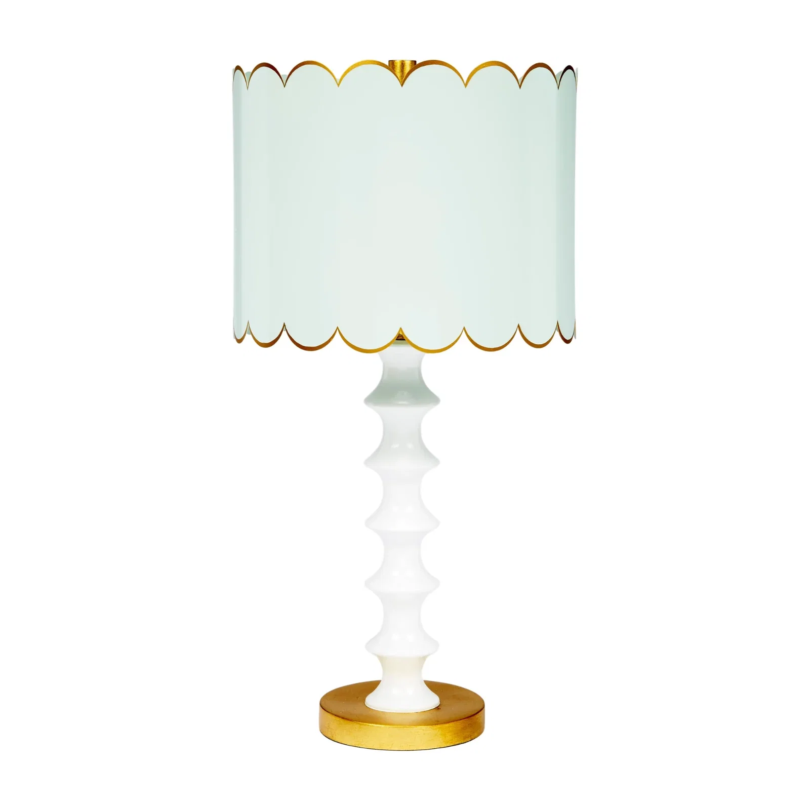 Image of Solenne Table Lamp, Mint & Gold