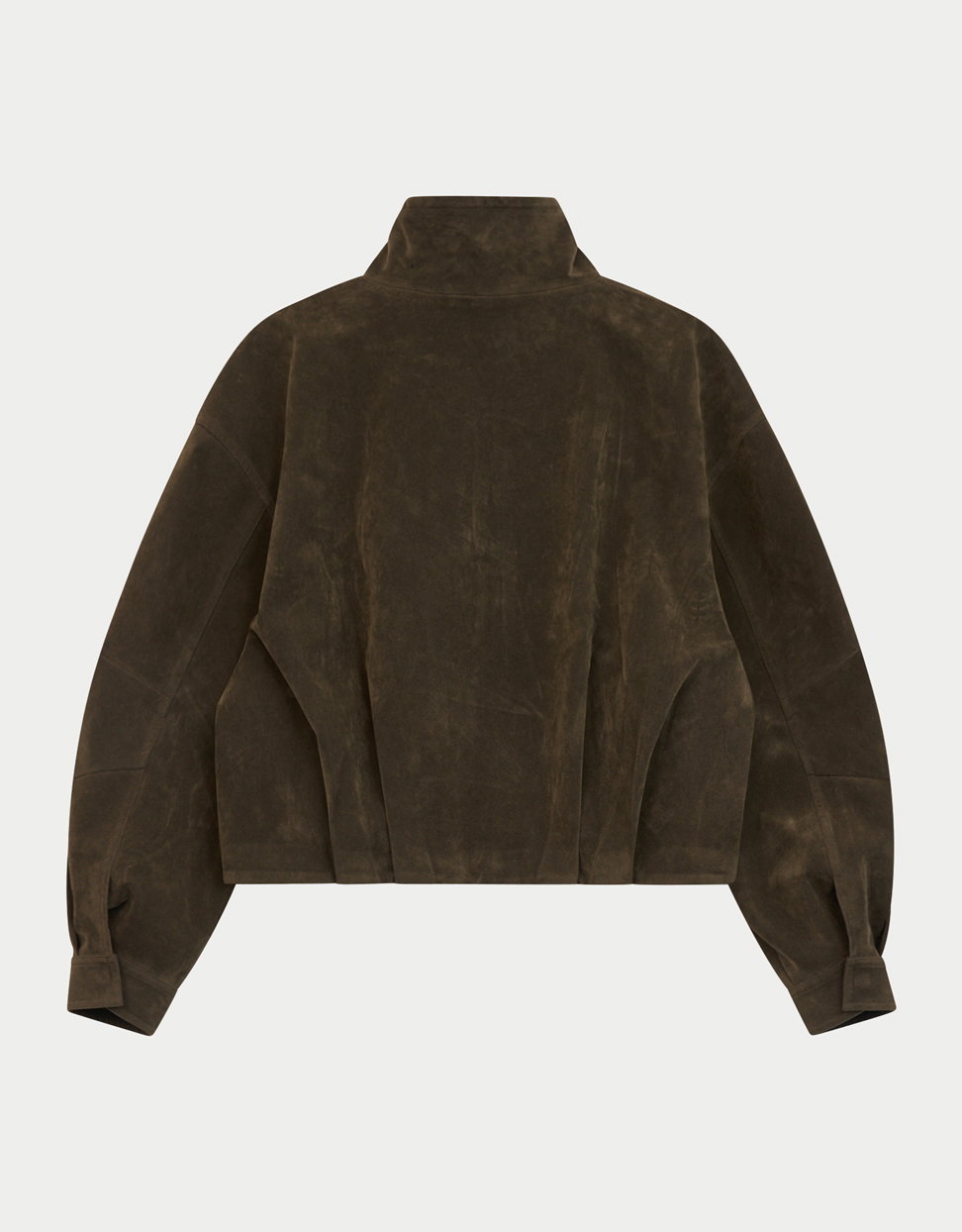 SUEDE FUNNEL NECK JACKET