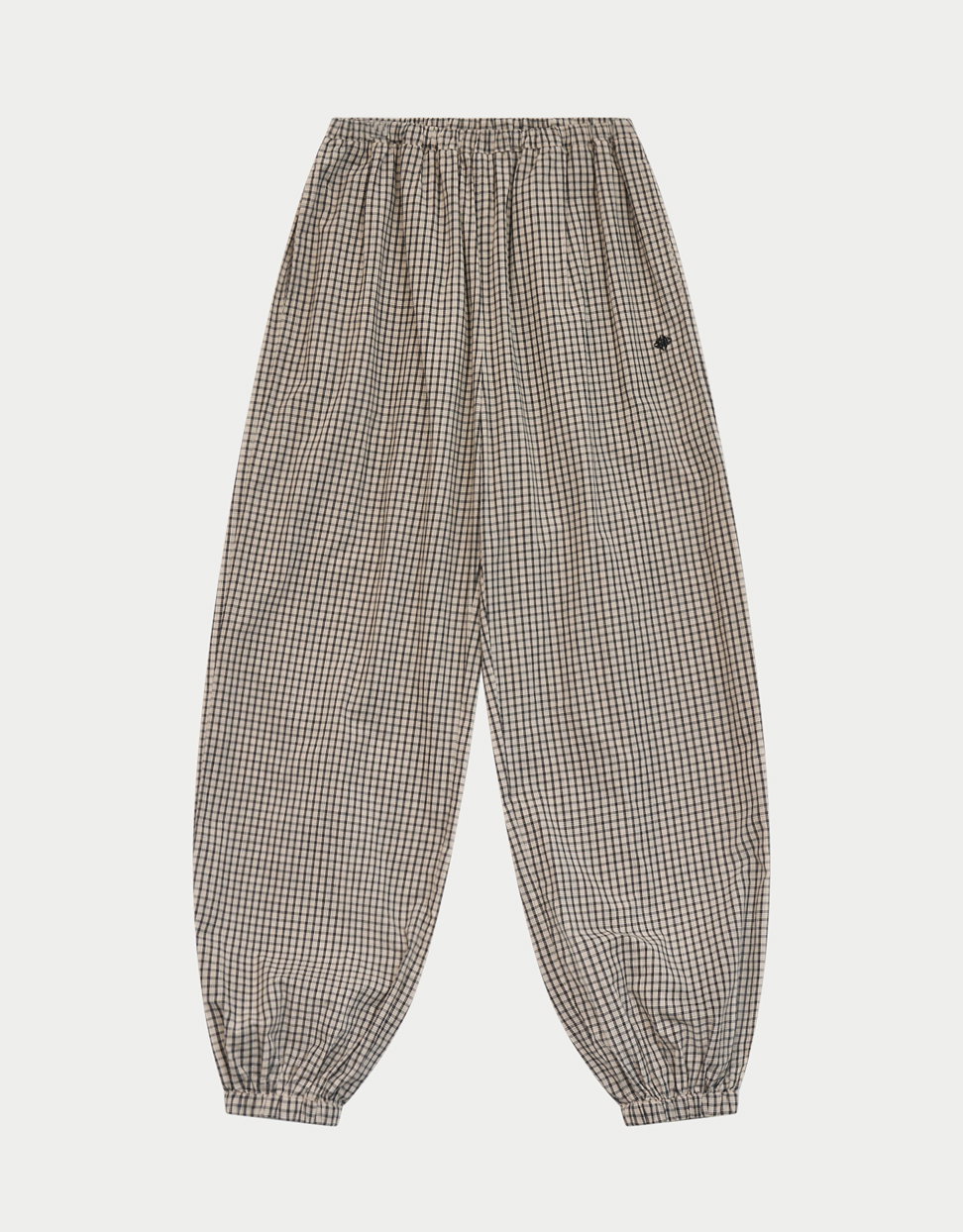 CHECKED BALLOON TROUSERS