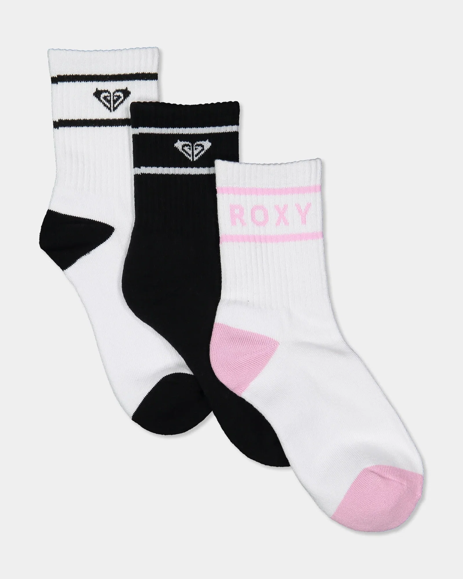 Womens 3 Pack Crew Socks