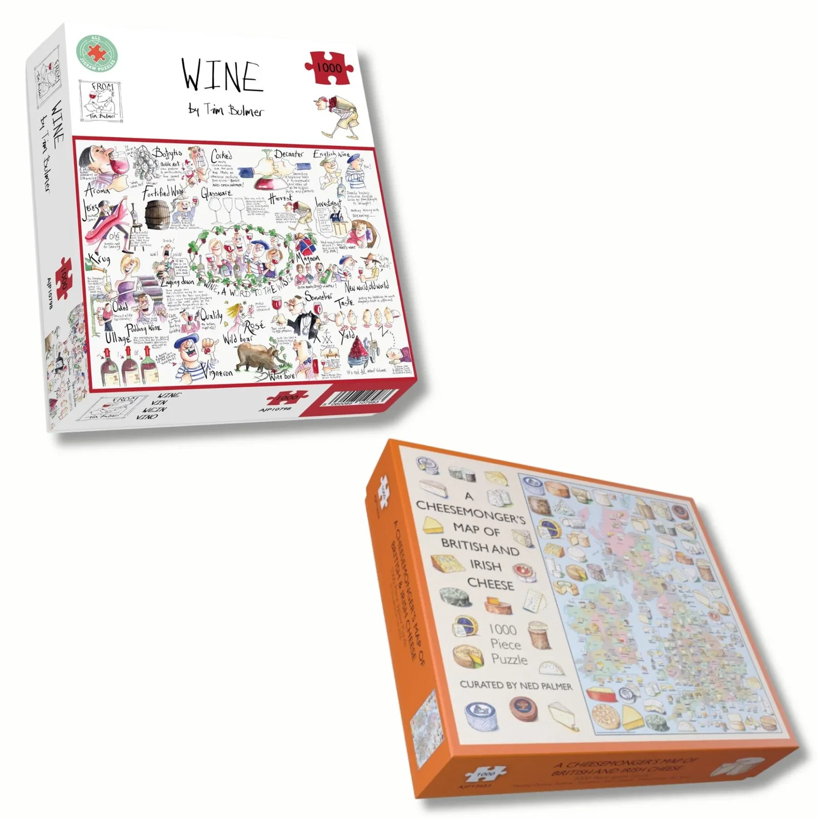 Image of Cheese & Wine 1000 Piece Jigsaw Puzzle Bundle