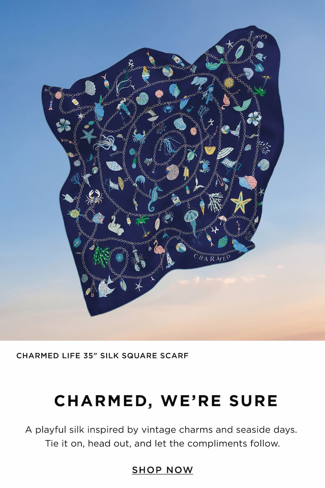 Charmed Life 35" Silk Square Scarf