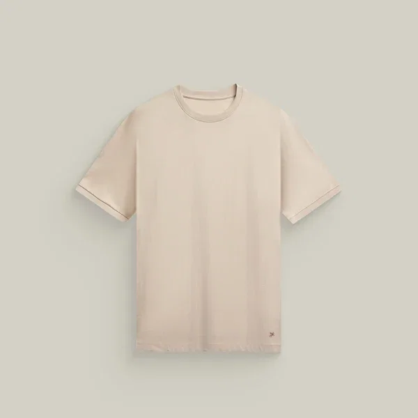 Pima Reserve Crew Tee Beige