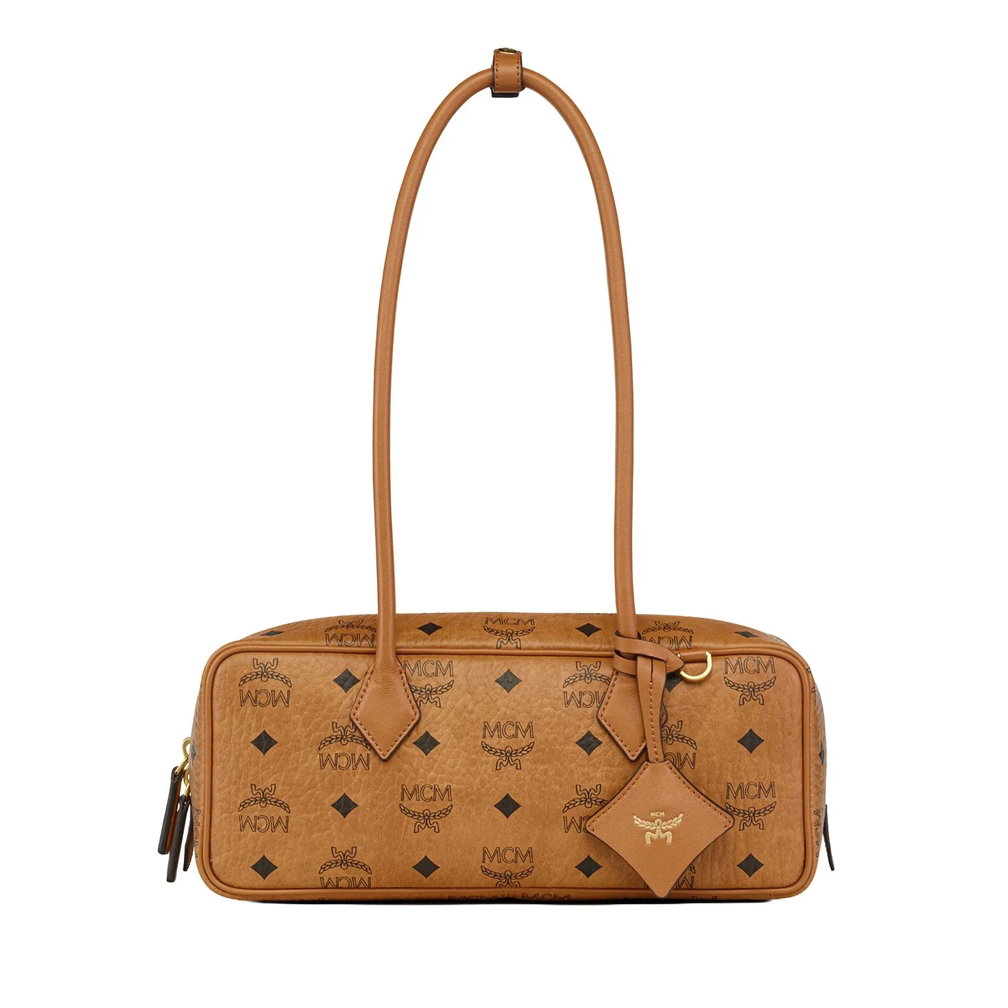 MCM Aren Vi Shouler Bag Sml Co Cognac Schultertasche