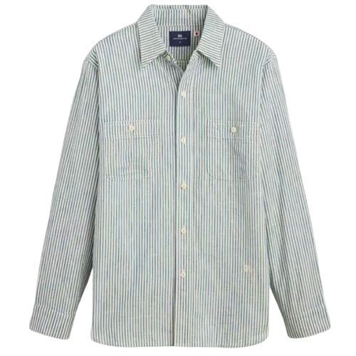 Levi's Blue Tab Work Shirt - Indigo Stripe - Blue