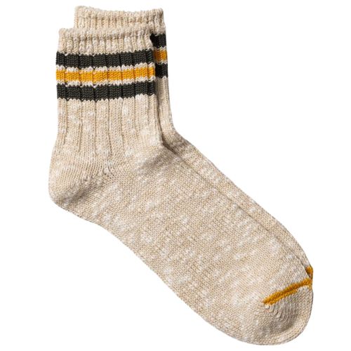 Anonymous Ism Stripes Short Slub Socks - Beige