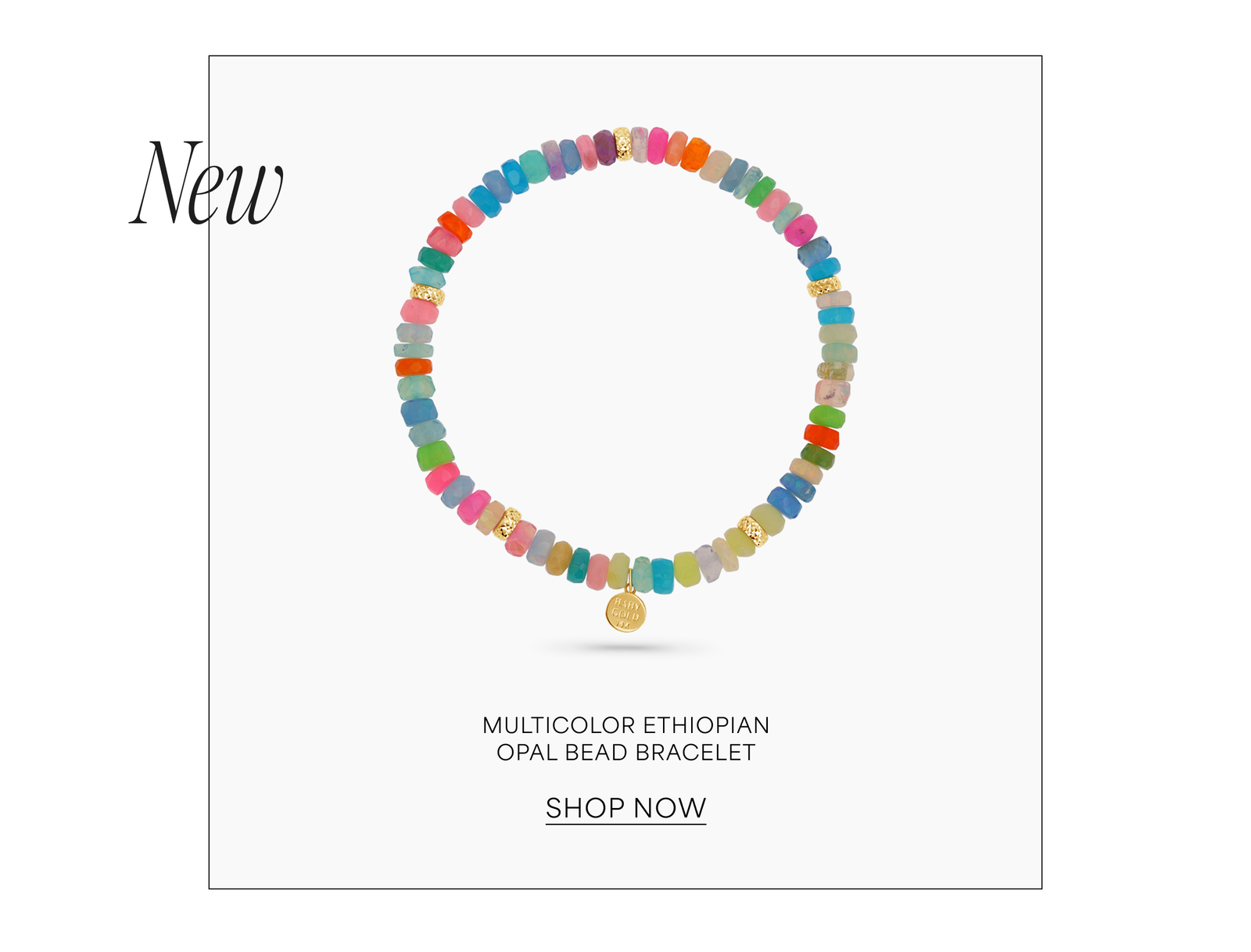 Multicolor Ethiopian Opal Bead Bracelet