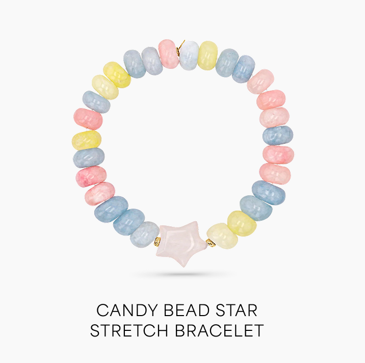 Candy Bead Star Stretch Bracelet