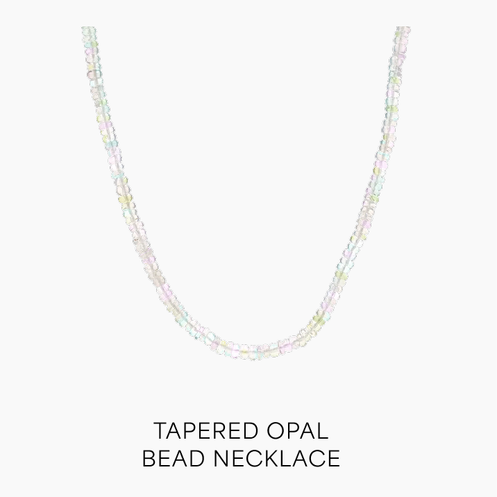 Tapered Opal Bead Necklace