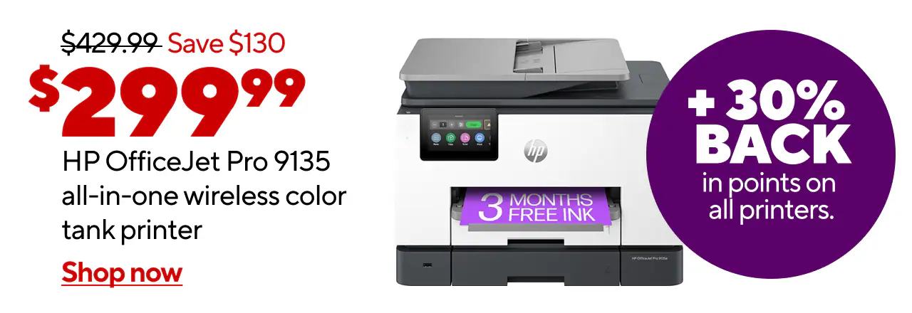 HP Office Jet Pro 9135 $299.99