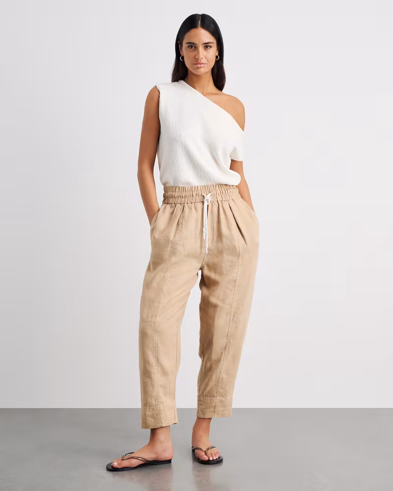 Image of Sabine Linen Pull On Pant