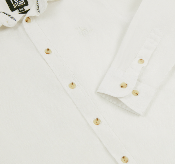 Linen Shirt Button and Cuff Details