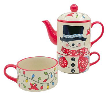 Temp-tations Special Edition Tea for Two Set with 2 Mugs & 20-oz Teapot