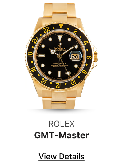 Used Black Dial Rolex GMT-Master Ref 16758 18k Yellow Gold