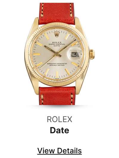 Vintage Rolex Date Yellow Gold 1503 Silver Dial