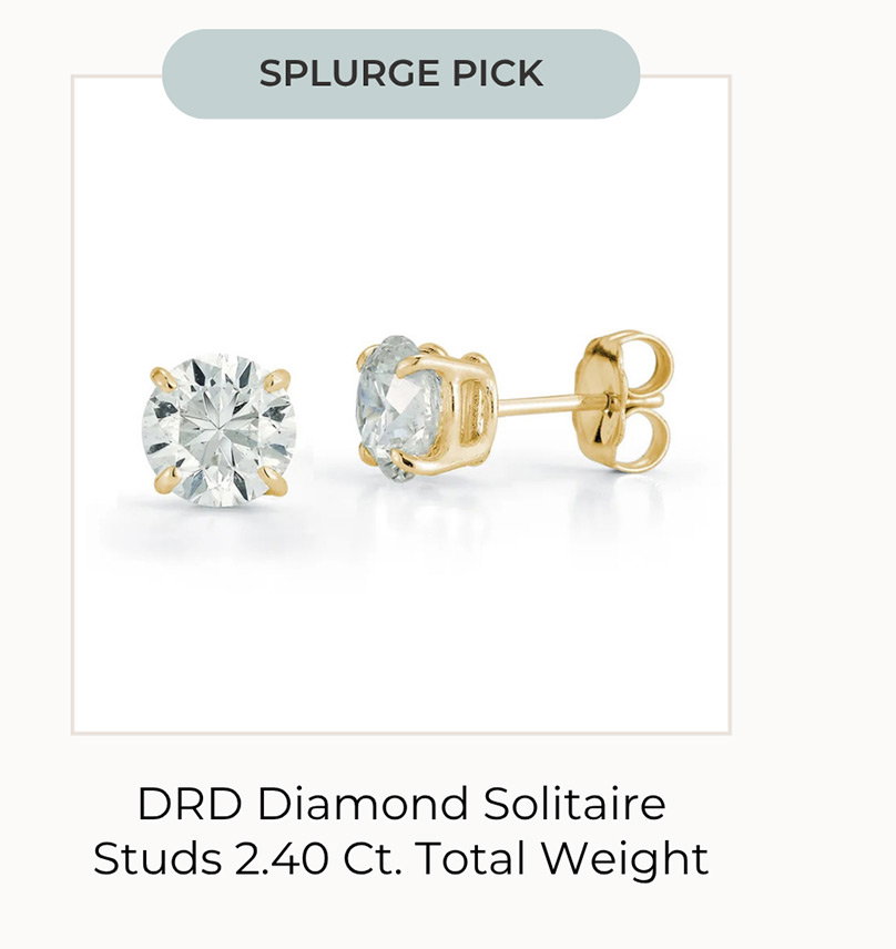 SPLURGE PICK | DRD Diamond Solitaire Studs 2.40 Ct. Total Weight