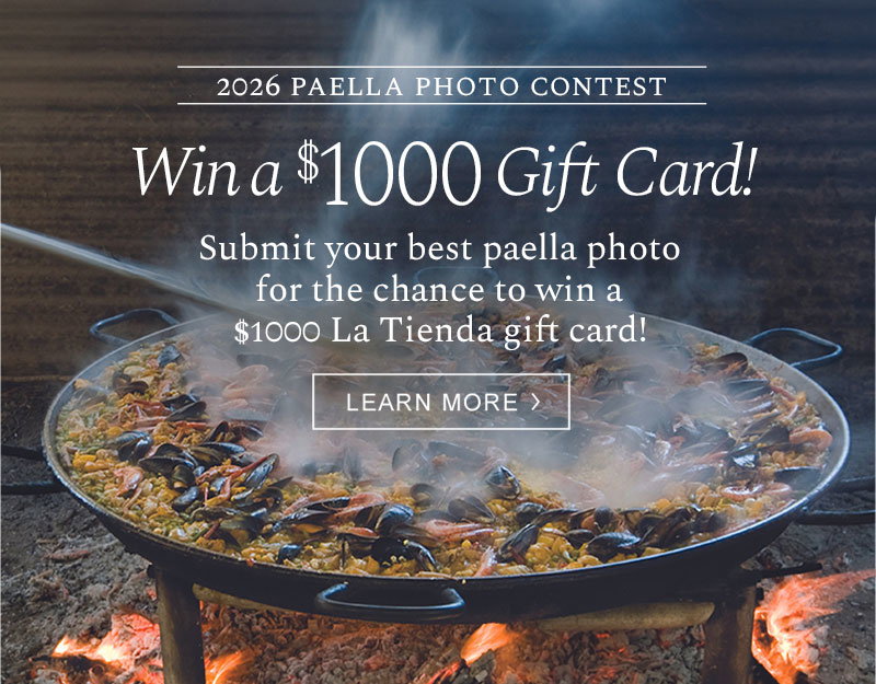 2026 Paella Photo Contest - Win a $1000 Gift Card! Submit your best paella photo for a chance to win a $1000 La Tienda gift card!