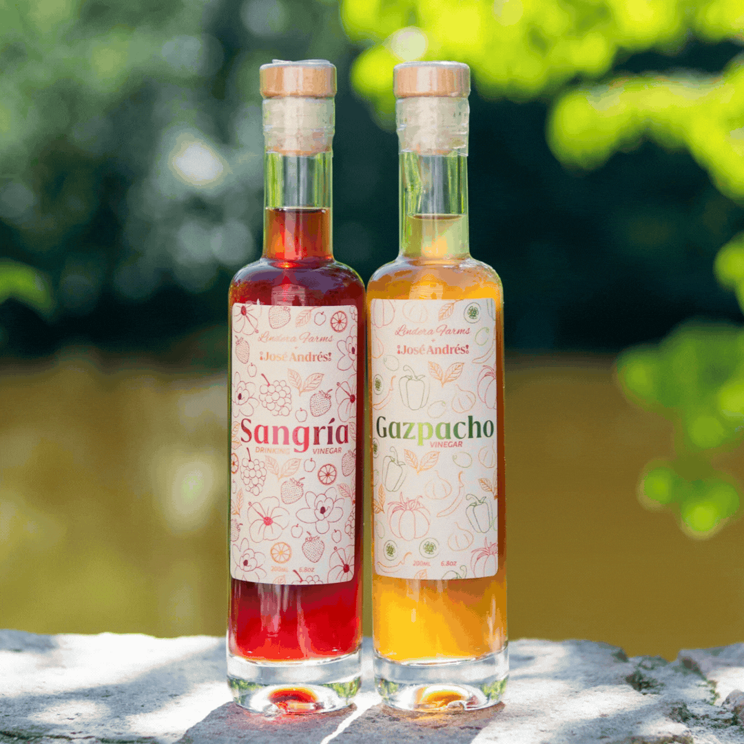 Red Sangria and Gazpacho Vinegars from Lindera Farms and Burlap and Barrel