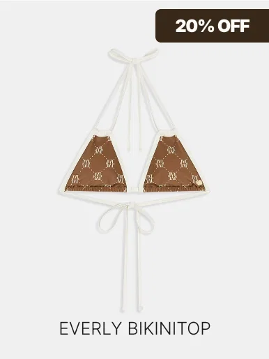 JV-EVERLY triangle bikinitop - brown ecru