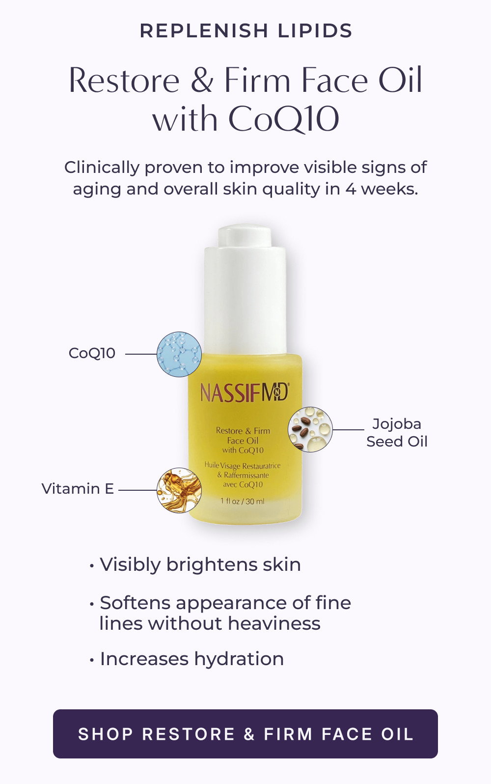 REPLENISH LIPIDS - Restore & Firm Face Oil with CoQ10