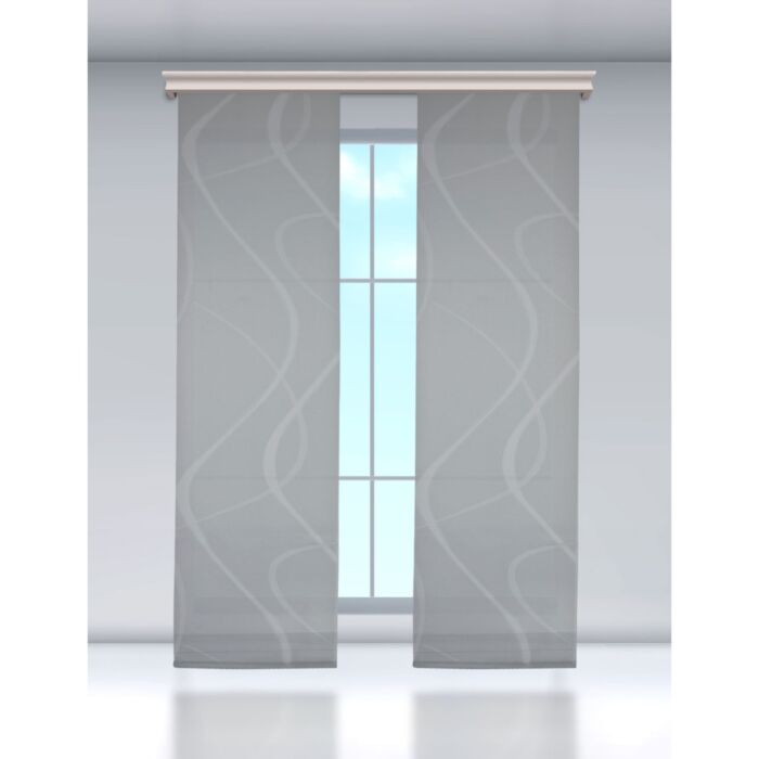 Schiebevorhang transparent grau
