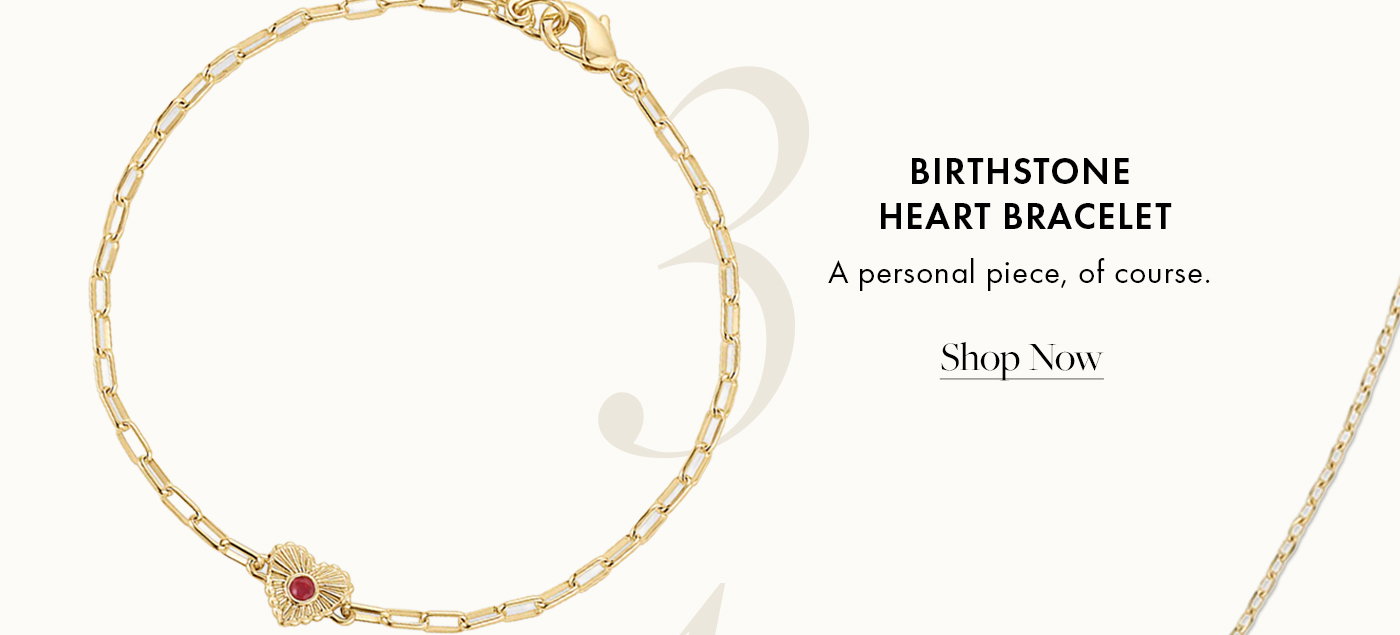Birthstone Heart Bracelet