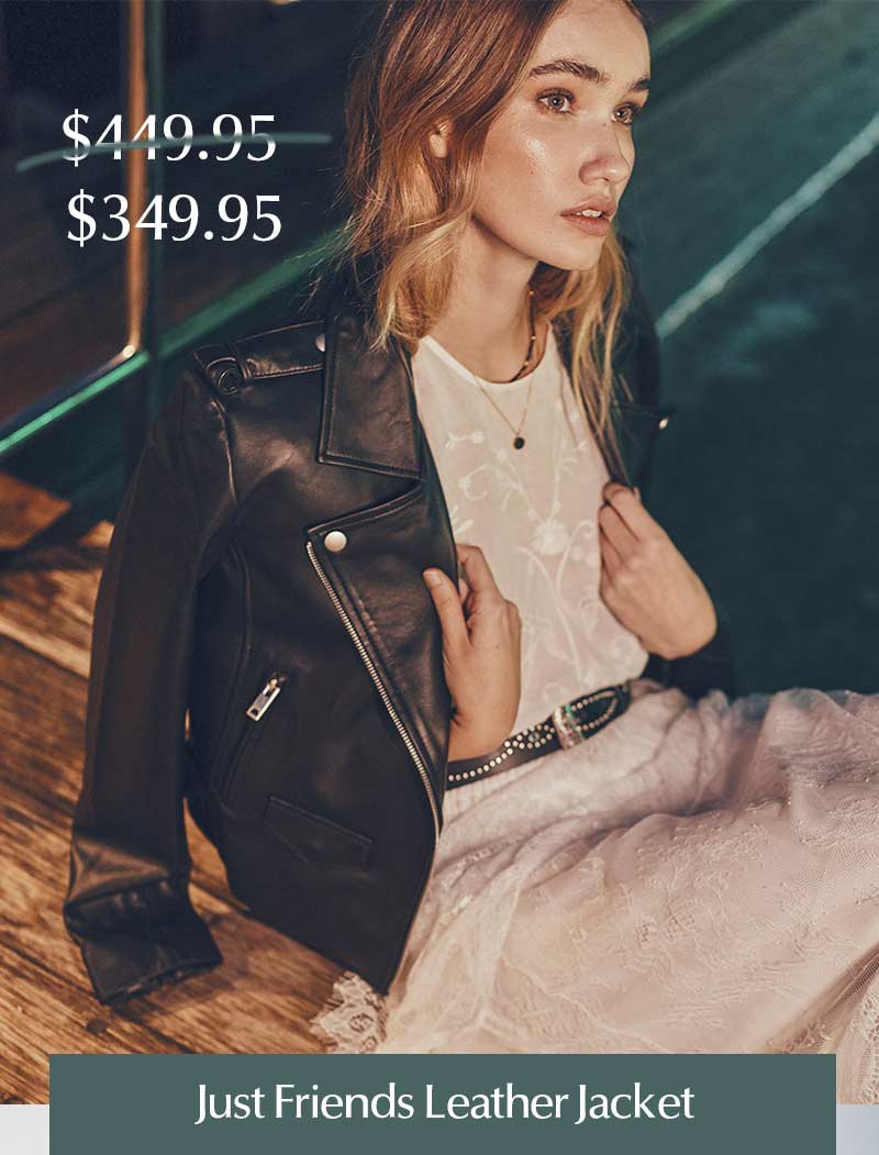 Just Friends Leather Jacket - Black