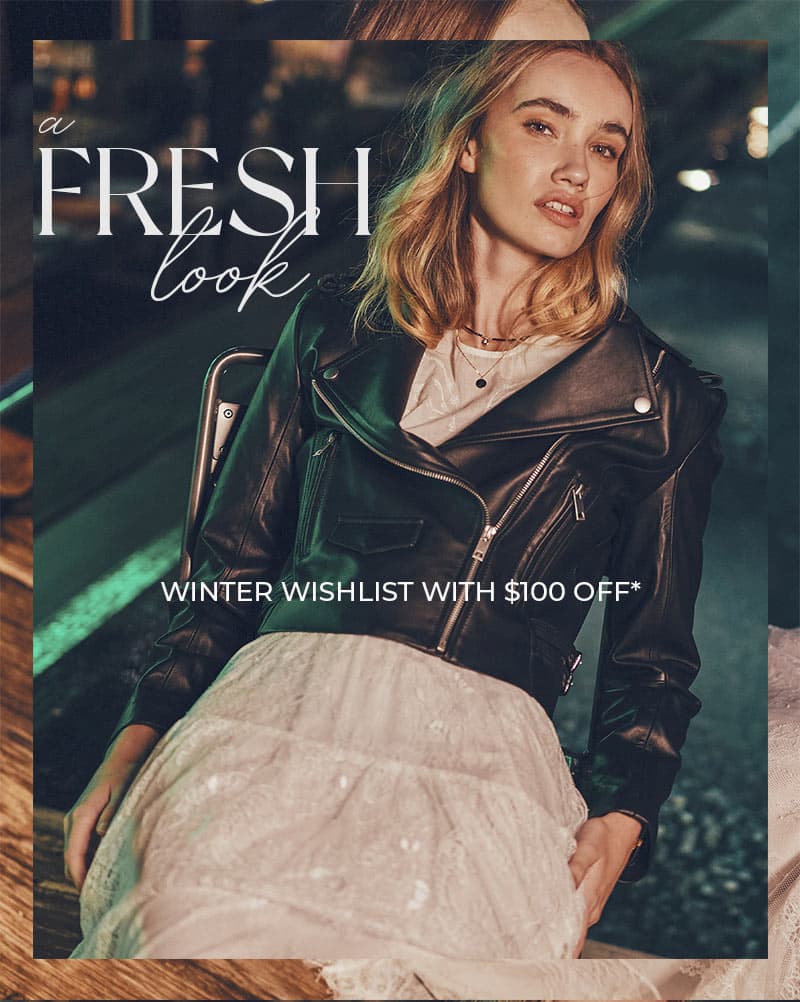 $100 off coats and bags