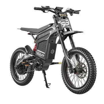 [EU DIRECT] BIBUFF GT600 Electric Dirt Bike NFC Unlock 72V 30AH Removable Battery 7500W Peak Power Recommended Top Speed 25KM/H 19+17inch All-Terrain Tires 110KM Max Mileage 158KG Max Load Electric Bicycle