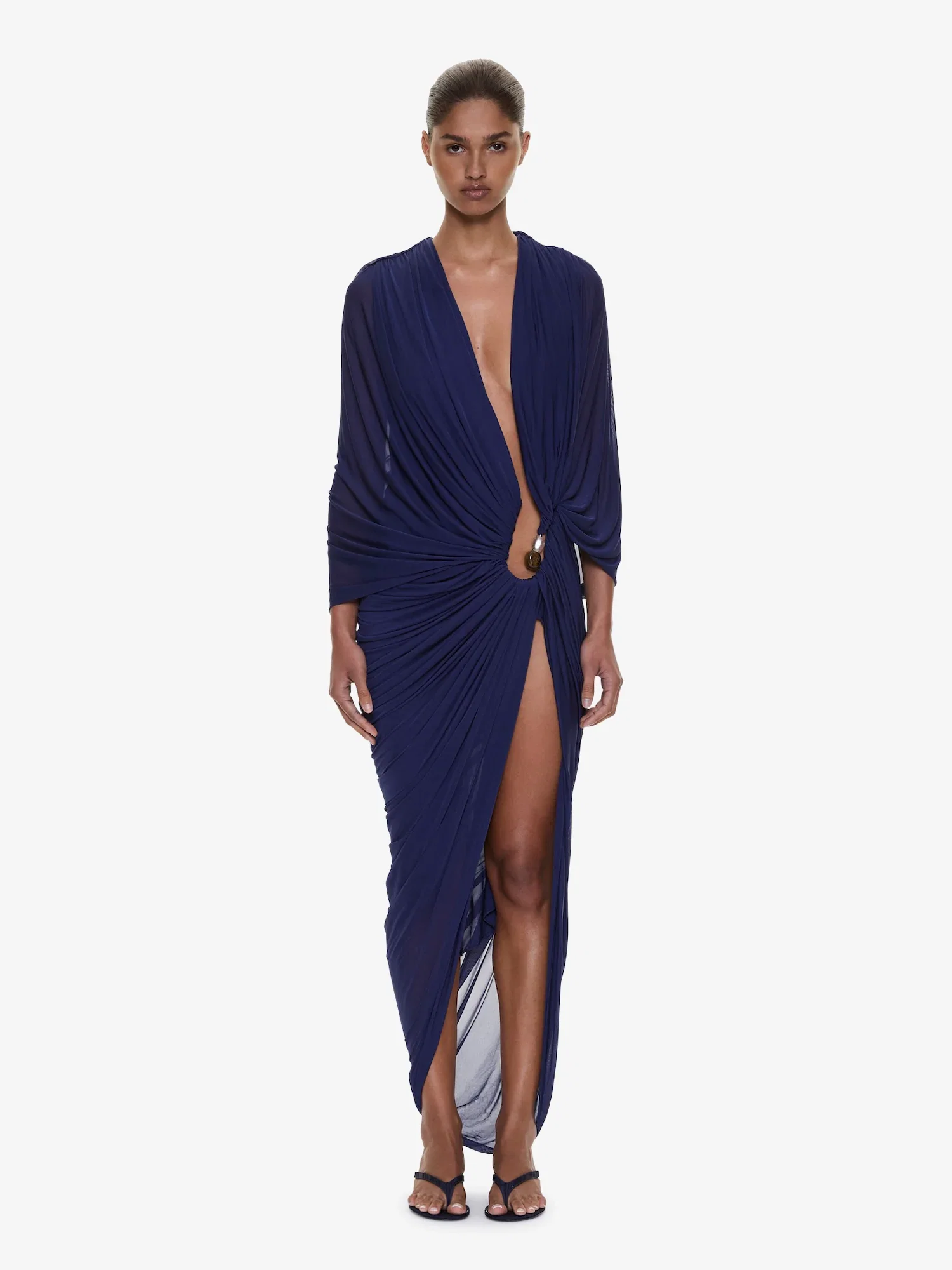 Image of Helix Crystal Draped Dress