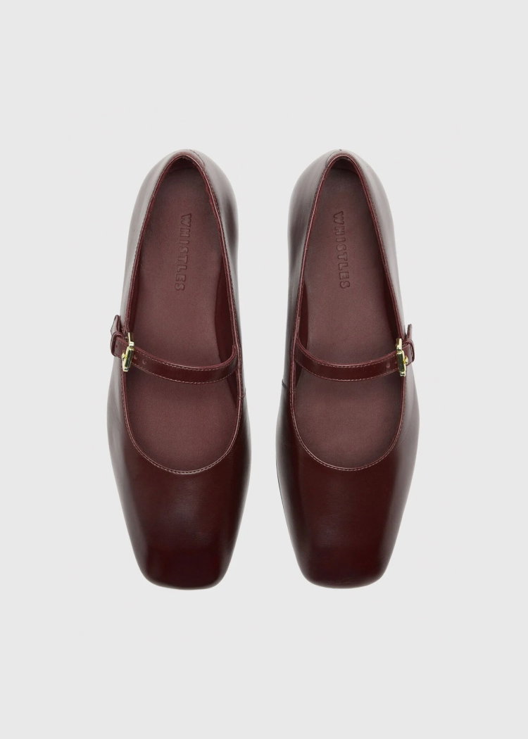 Burgundy Mary Jane Ballet Pump