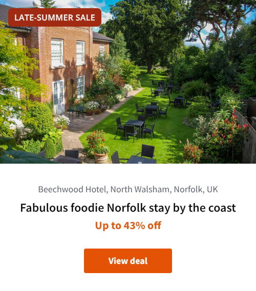 Fabulous foodie Norfolk stay by the coast