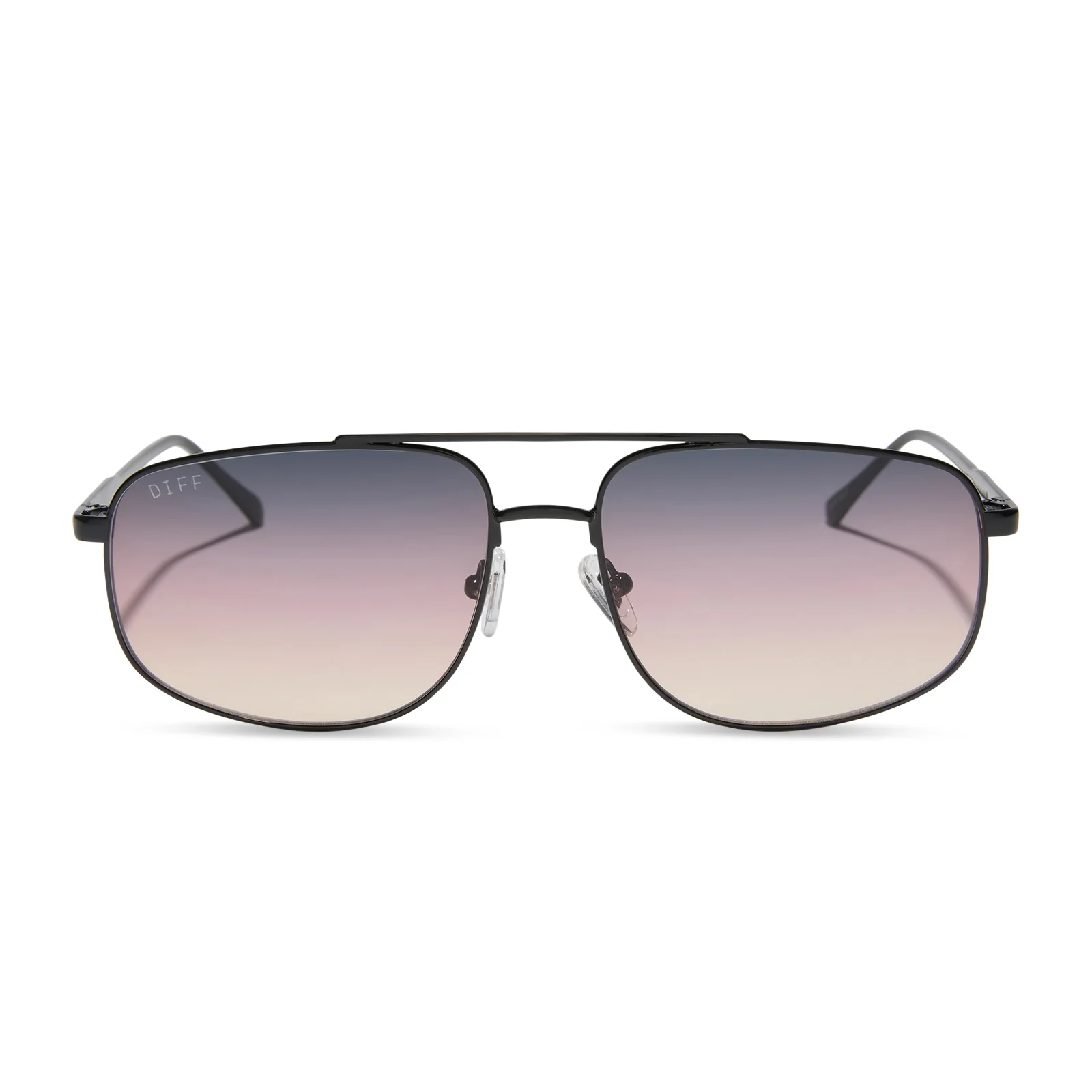 Image of CHARLEY - SHINY BLACK + TWILIGHT GRADIENT SUNGLASSES