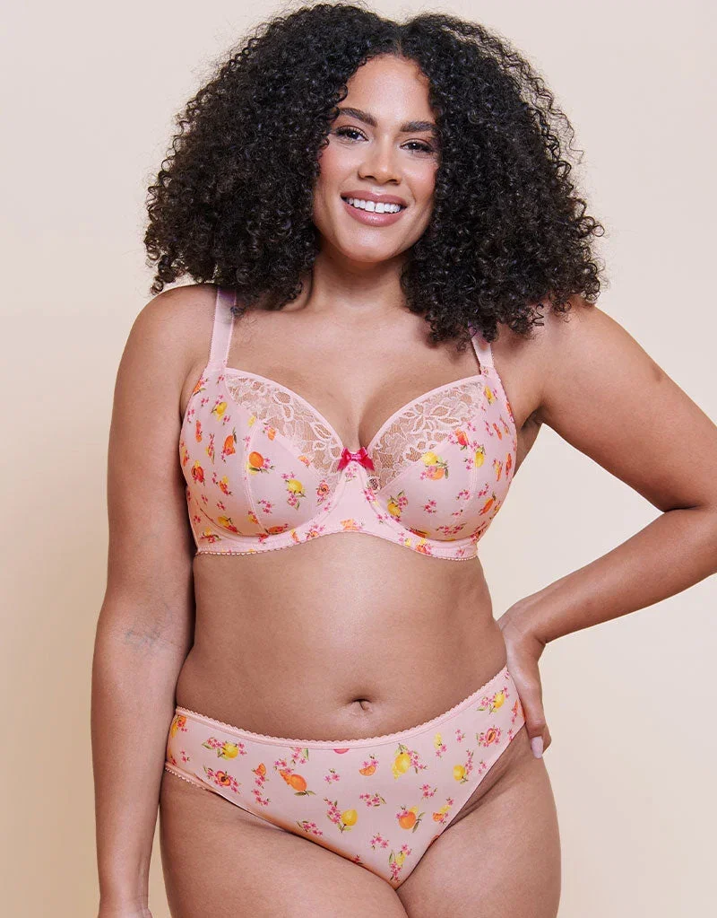 Curvy Kate Spellbound Printed Balcony Bra Blush Floral Print