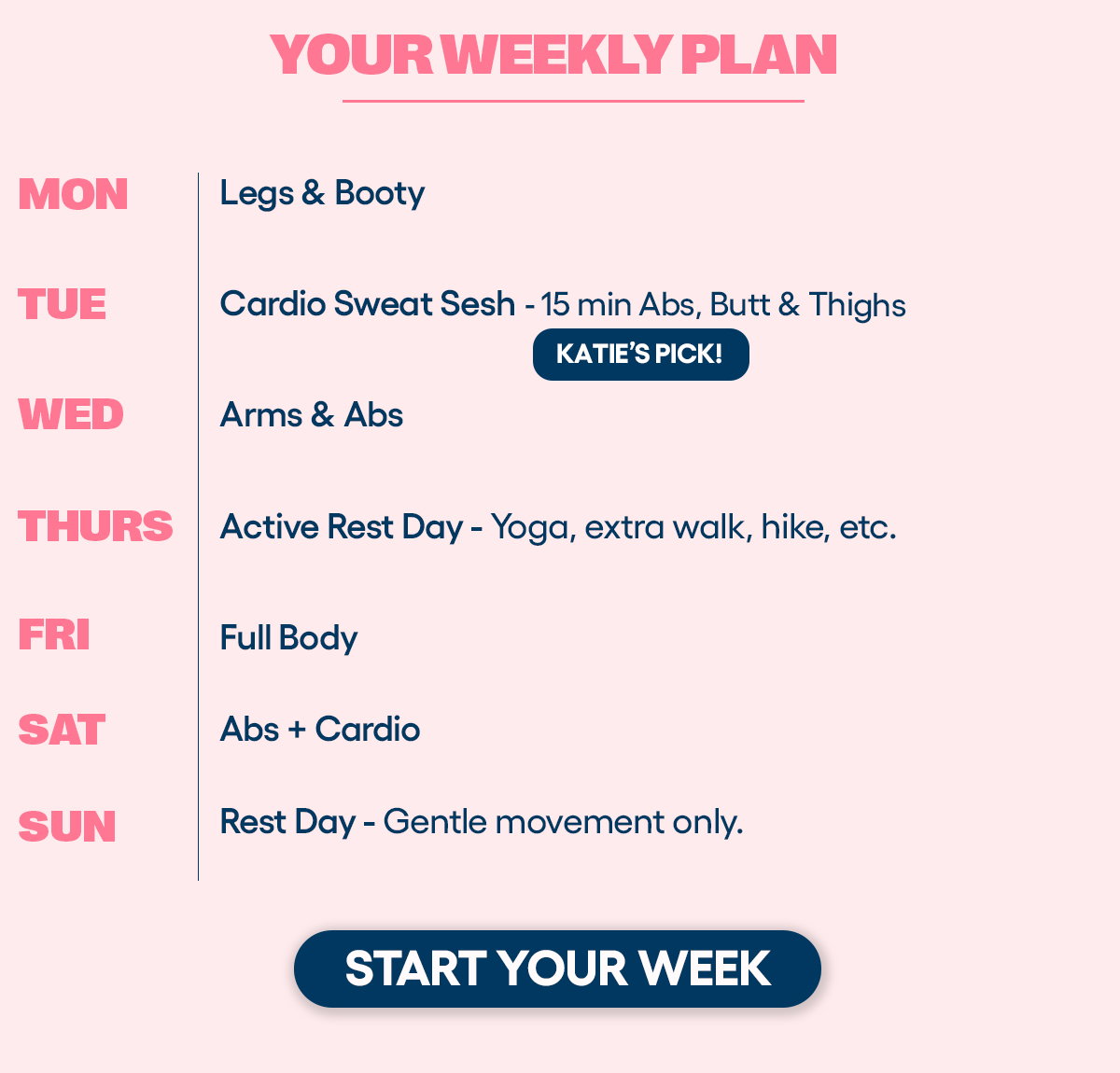 Your Weekly Plan