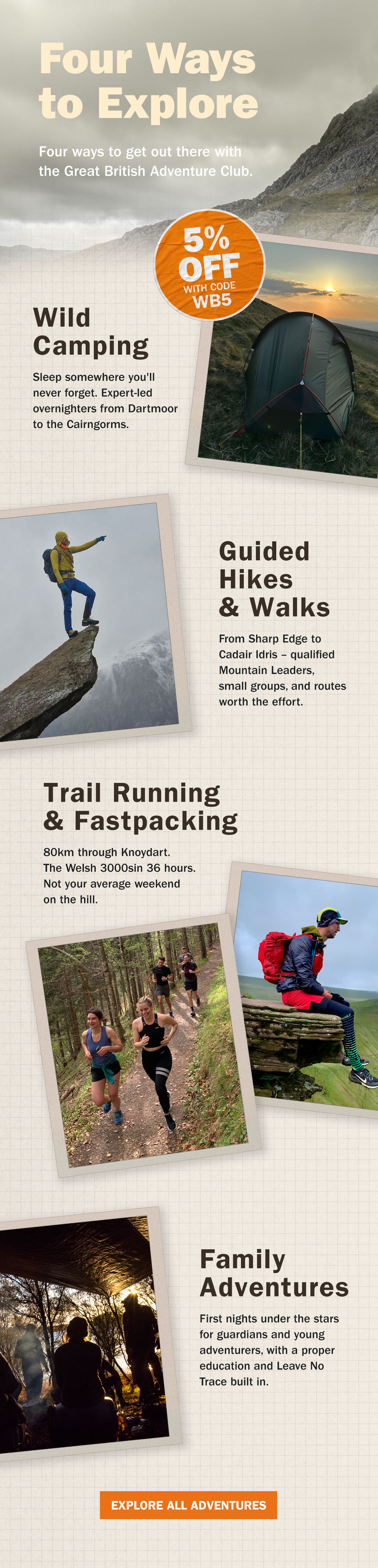 Four Ways To Explore | The Great British Adventure Club | WildBounds