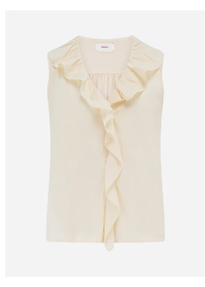 Casara Top In Oysterette