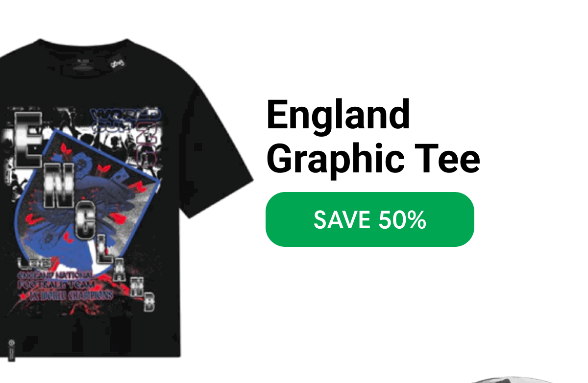 England Graphic Tee SAVE 50%
