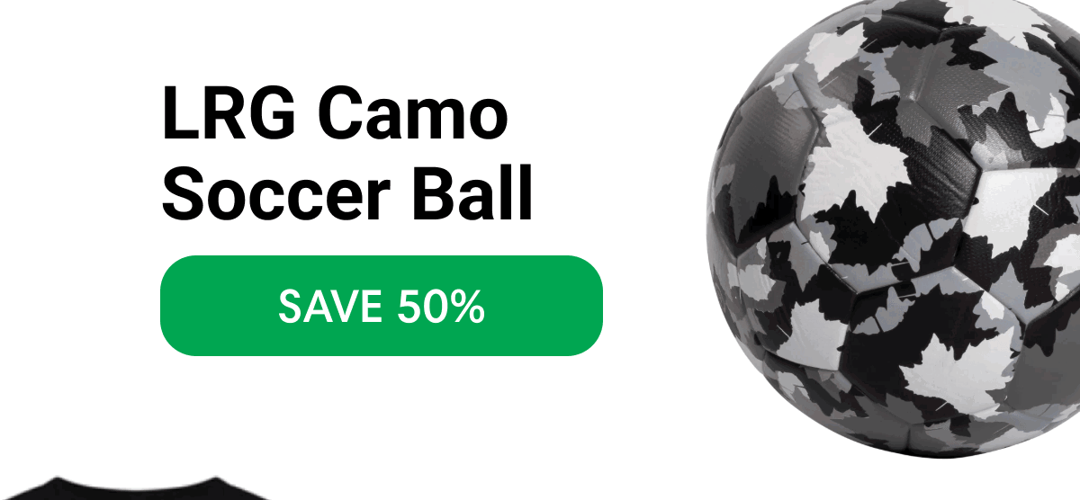 LRG Camo Soccer Ball SAVE 50%