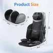Full Body Massage Cushion Chair Shiatsu Back Neck Massaging Pad Seat Heat Vibration Rolling Kneading with Foot Massager Remote Pillow Homasa