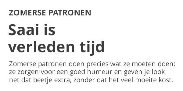 Zomerse patronen
