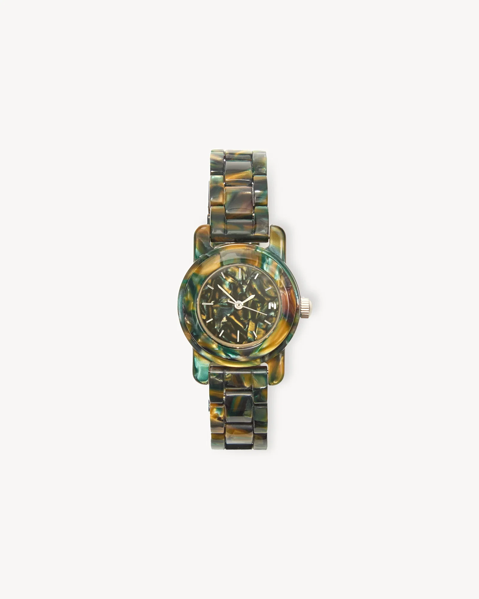 Image of Mini Mono Watch in Green Tortoise