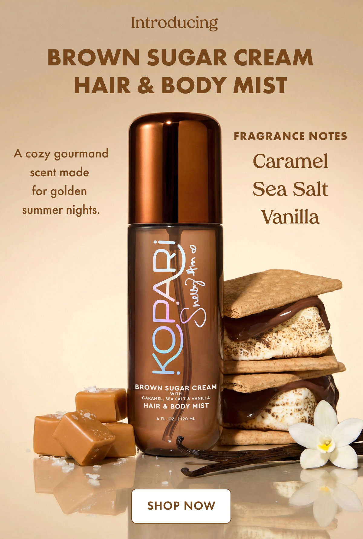 Introducing BROWN SUGAR CREAM HAIR & BODY MIST