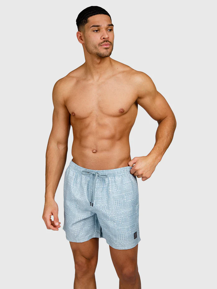 Helios-Print Men Swim Shorts | Mist