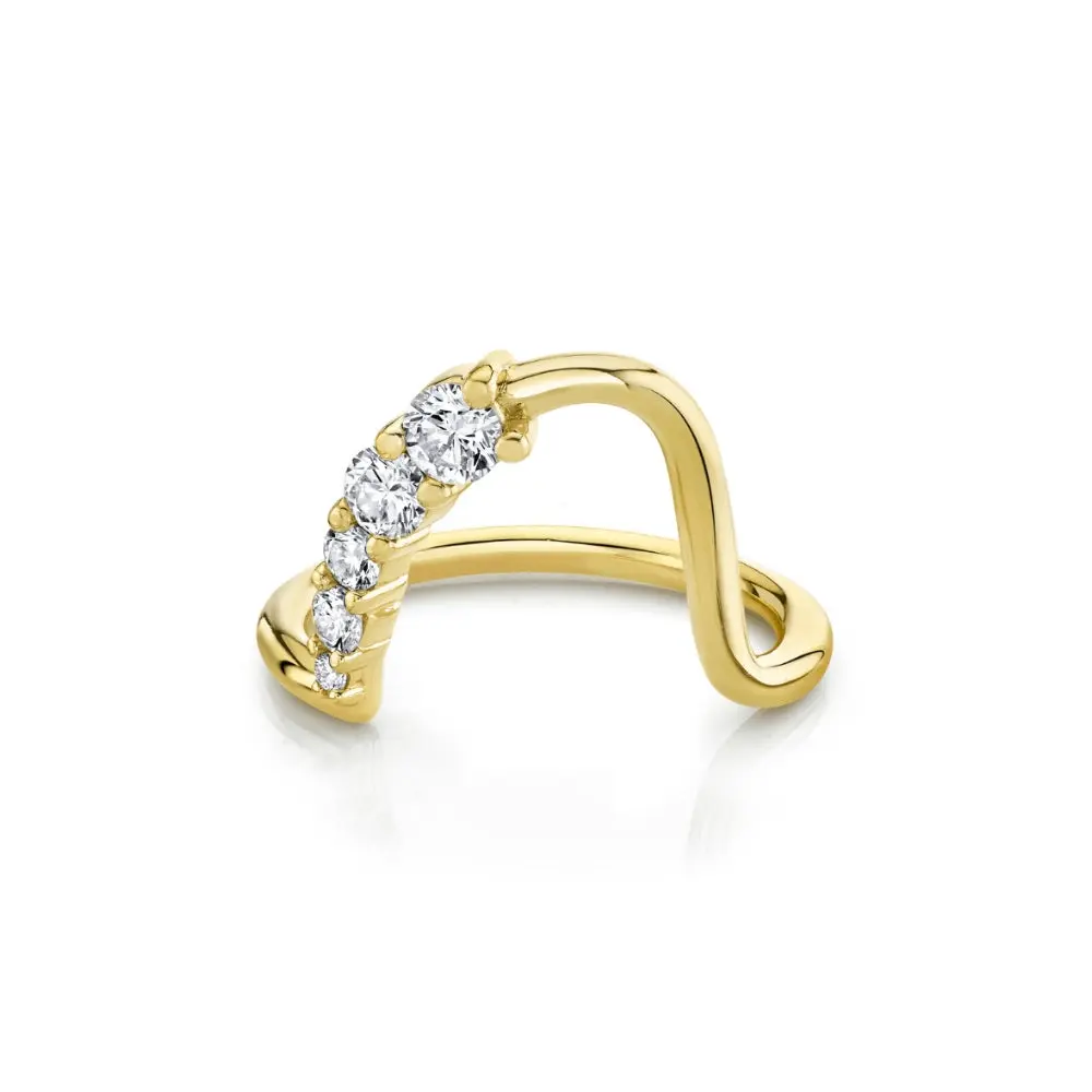 Image of White Diamond Lucy Wave Band
