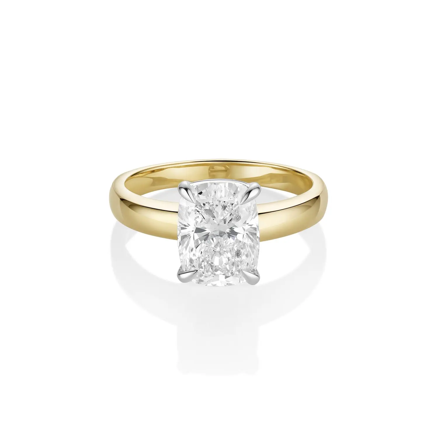 Image of The Peyton Two-Tone Cushion Engagement Ring