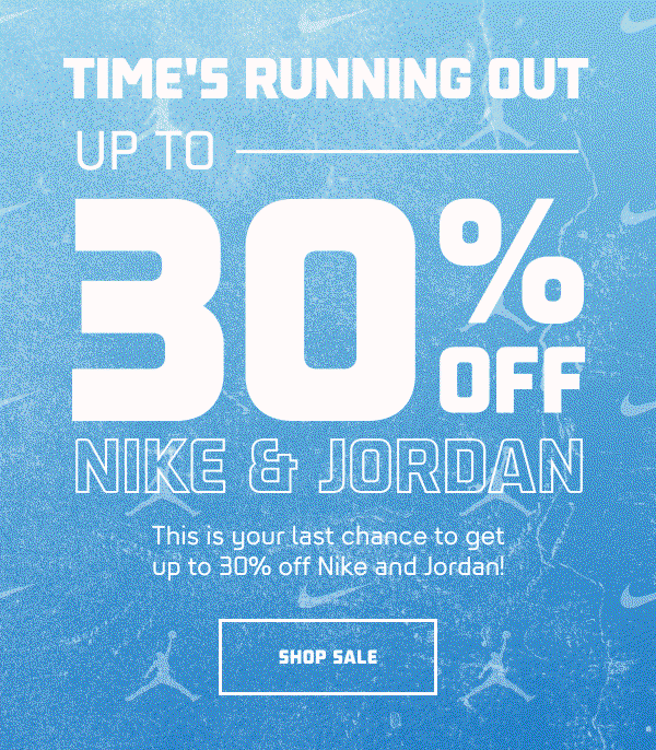 Up to 30% Off Nike & Jordan | For a limited time only, save on select Nike & Jordan styles at checkout. 